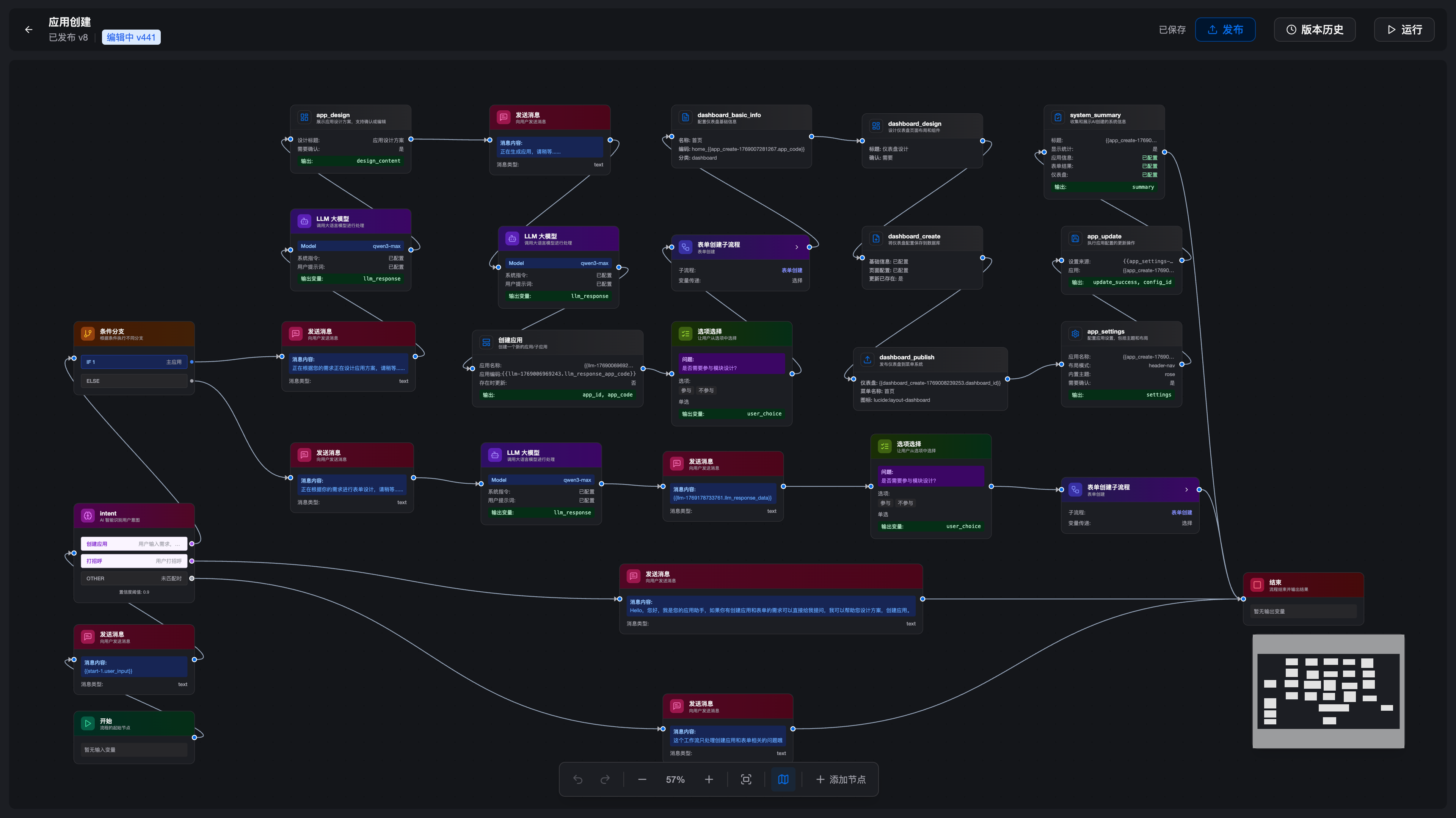 AI 工作流编辑器截图