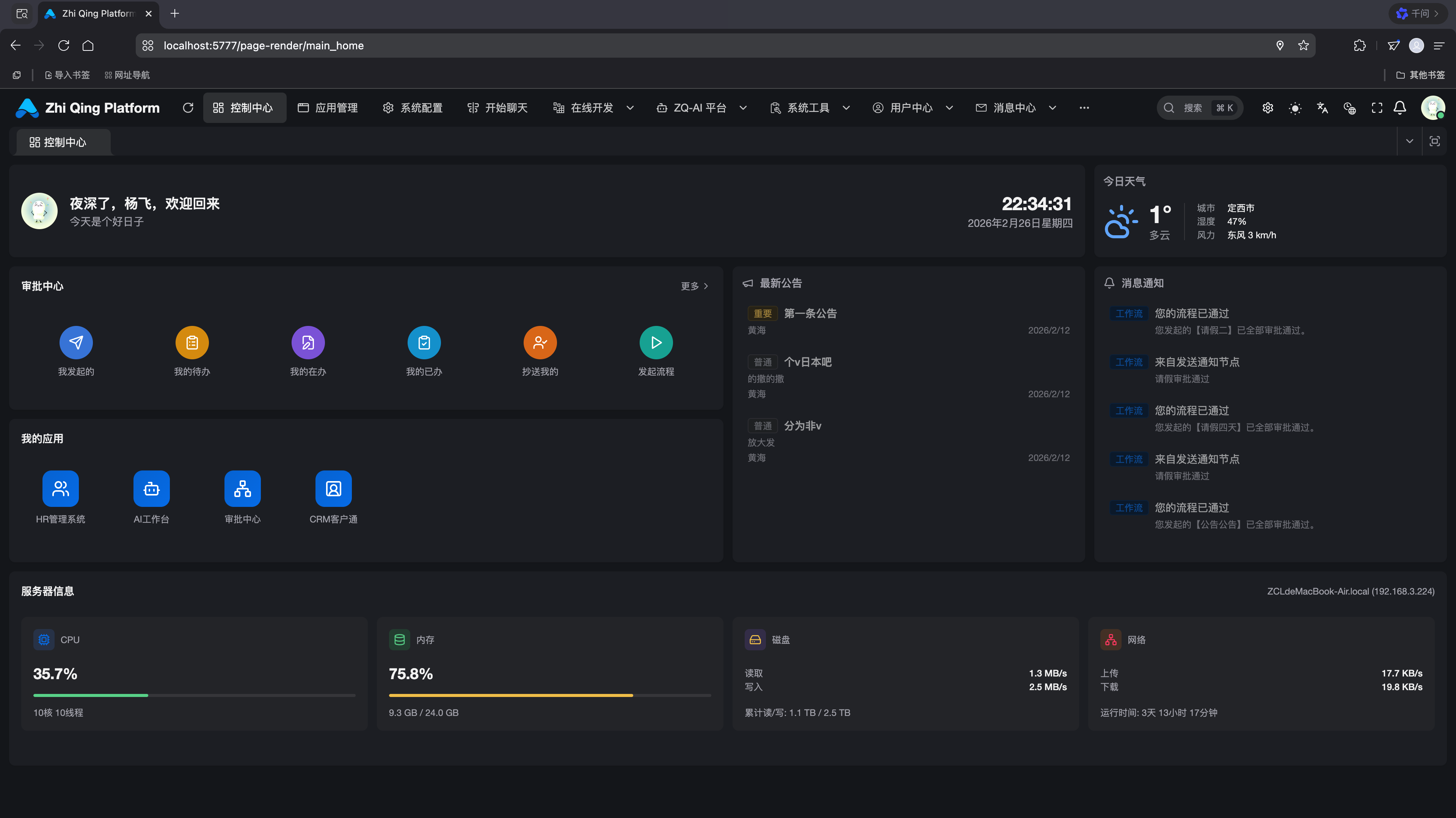 仪表盘预览截图