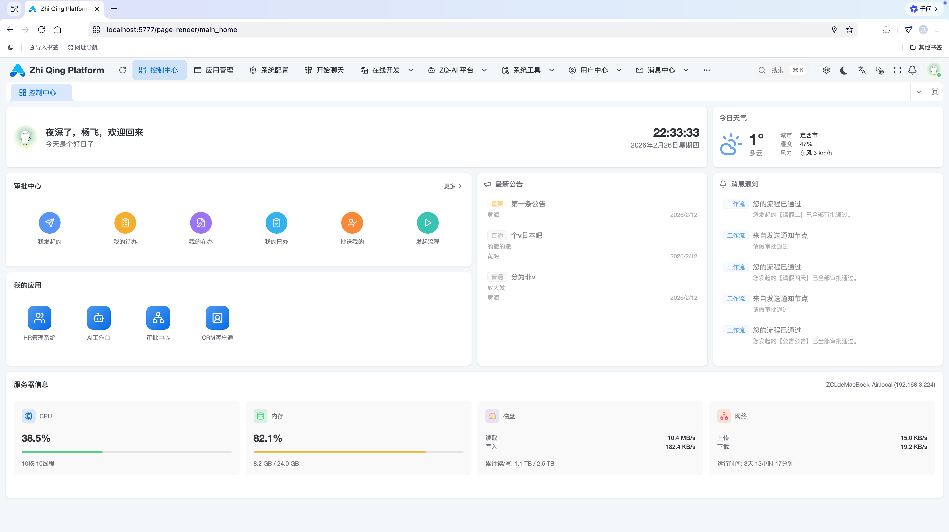 仪表盘预览截图